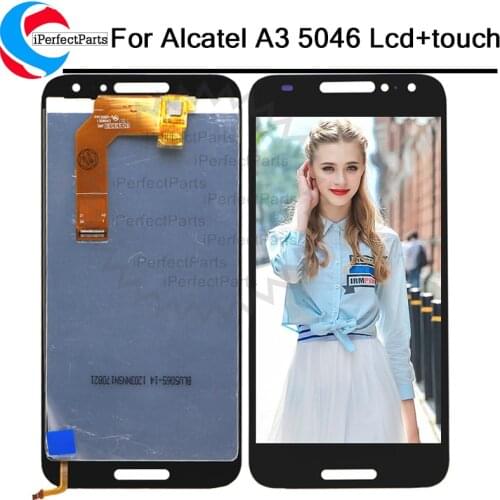 5.0" For Alcatel A3 5046 5046X Full LCD DIsplay+Touch Screen Digitizer Assembly For Alcatel A3 5046D 5046Y Cell Phone LCD + tool