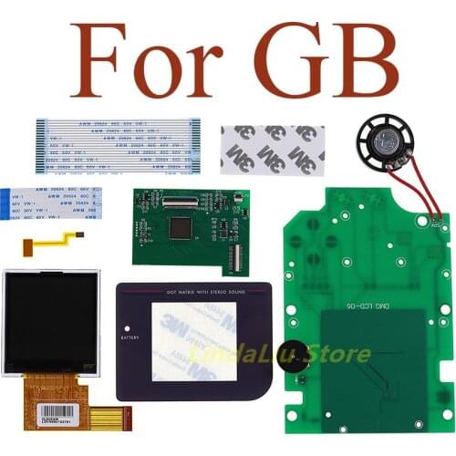 For Nintendo Gameboy backlight lcd screen High Brightness LCD with black glass screen lens Replacement for GB DMG GBO Console