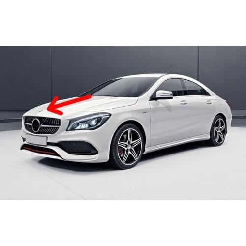 For Mercedes w117 Bumper Star Emblem Front Hood Star Badge CLA Class 2013-2019 Aftermarket A1298880116