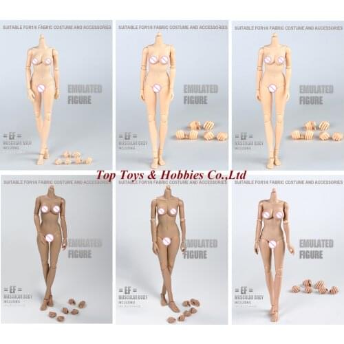 1/6 Female Figure Semi-Silicone Body Pale and Healthy Skin Different Sizes Of Breasts 12 Inch Action Figure