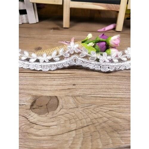 1Yard/5cm Wide Yuanyang Spectrum Water-soluble Embroidery Lace Flower Lace Handmade Diy Accessories Lace Lace Fabric