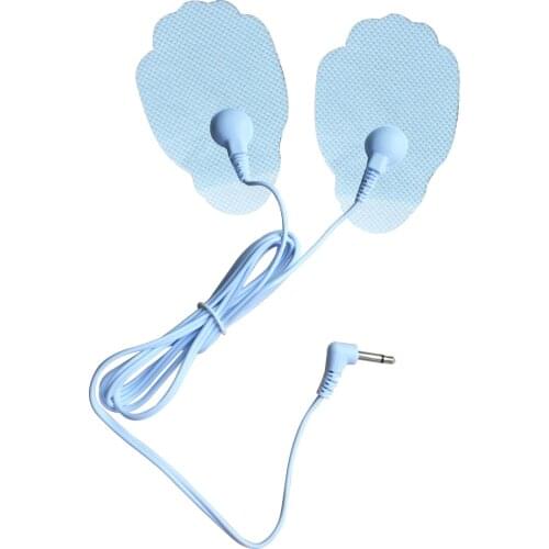 2Sets 2 In 1 Electrode Lead Wire/Cable Connector 2 Buttons 2.5mm Plug For Electrode Training Pad Digital Therapy Massager