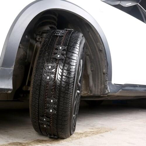 2X Winter Anti-skid Universal Black Anti-slip Tire Wheel Anti-skid Emergency Chain for Car Truck SUV MPV Auto Car Accessories