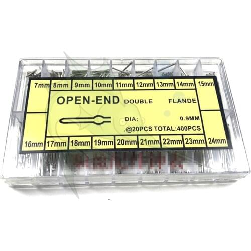 400pcs/box 0.8mm/0.9mm/1.0mm Open Ends Pins 7mm-24mm Assort Size Stainless Steel / Ceramic Watchband Buckle Link Pin Parts