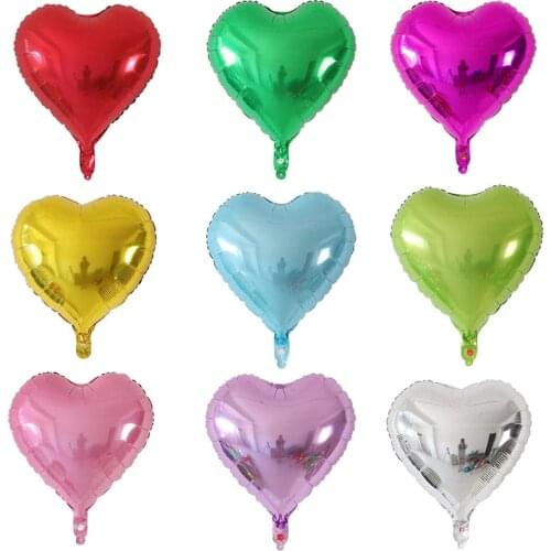 50/100pcs 18inch Foil Helium Heart Balloon Wedding Decoration Rose Gold Balloons Birthday Baby Shower Wedding Party Supplies