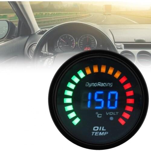 80% Hot Sales!! Oil Temp Gauge 2-Inch Sensitive Anti-rust Car LED Digital Oil Temperature Gauge for 12V Vehicles