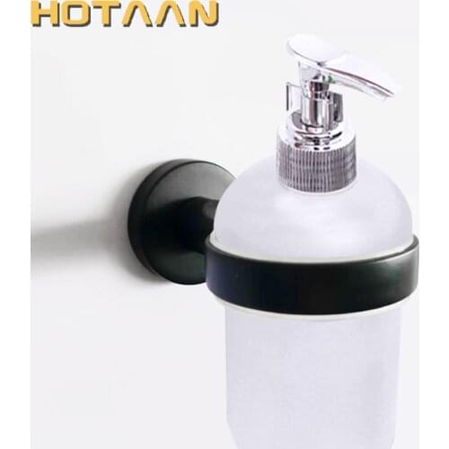Free shipping Black Color Wall Mounted Liquid Soap Dispensers with Stainless Steel Holder Anit-Rust,Bathroom Products YT-10993-H