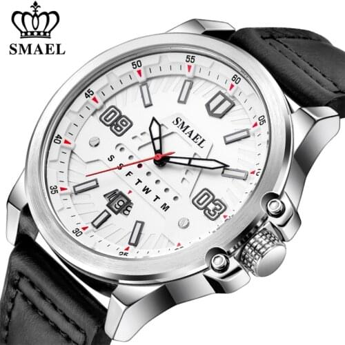 New Mens Watches SMAEL Top Brand Luxury Sport Waterproof Clock Men Analog Quartz Sport Watch Waterproof Relogio Masculino