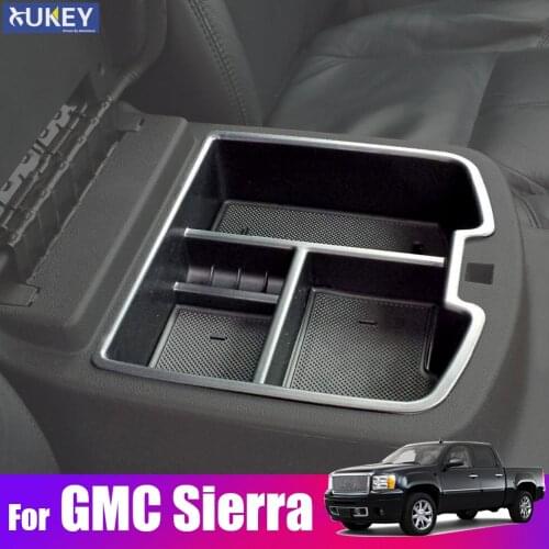 For Chevrolet Yukon Avalanche Chevy Tahoe Silverado Suburban 1500 2500 GMC Sierra Center Console Organizer Armrest Storage Box