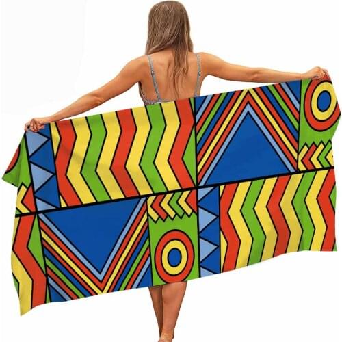 HELENGILI African culture Microfiber Pool Beach Towel Portable Quick Fast Dry Sand Outdoor Travel Swim Blanket Thin Yoga Mat