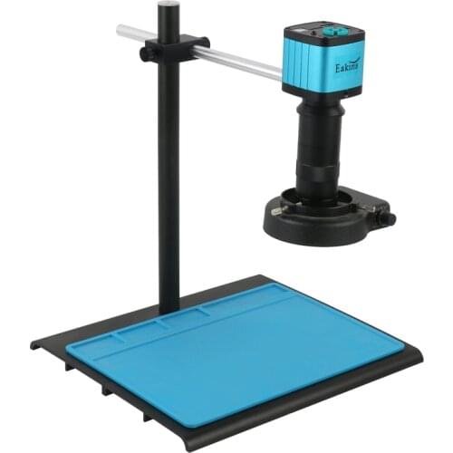 48MP 4K HDMI USB Microscope Camera 100X/180X/300X/500X C Mount Lens 144 LED Light Video Recorder Suspension Rotating Bracket