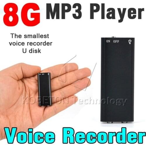 Kebidumei Mini 3 in 1 Stereo MP3 player 8G Digital Audio Voice Recorder with Storage USB Flash Drive Pen Dictaphone Audio player
