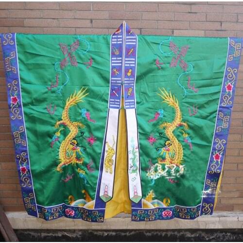 Taoism dragons Taoist cassock classics garments uniforms vestment clothing gown robesuit martial arts gowngreen