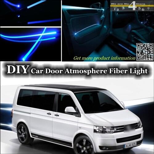 Interior Ambient Light Tuning Atmosphere Fiber Optic Band Lights For Volkswagen VW Transporter T5 Caravelle Multivan Inside Door