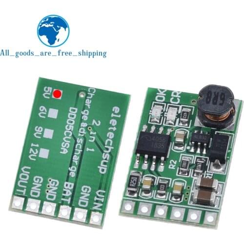 3.7V 4.2V Charger & 5V 6V 9V 12V Discharger Board DC DC Converter Boost Module for diy UPS mobile power 18650 lithium battery