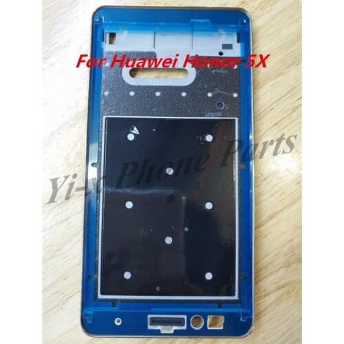 1PCS For Huawei Honor 5X Front Frame Bezel Housing LCD Screen Holder Frame with Adhesive Sticker Replacement Parts