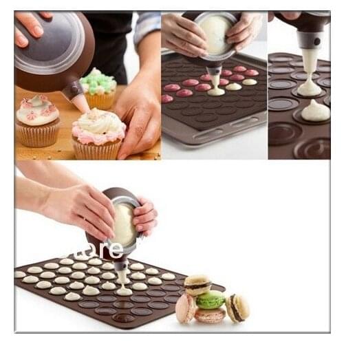 Silicone Cake Baking Biscuit Decorating Pen + 4 Nozzles Set Kitchen DIY Tool