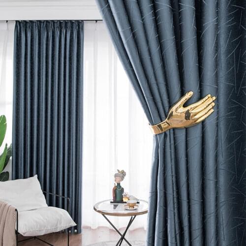 Modern Nordic Curtain Elegant Concise Diamond Luster Cotton Soft Imitation Silk High-precision Curtains for Living Room Bedroom