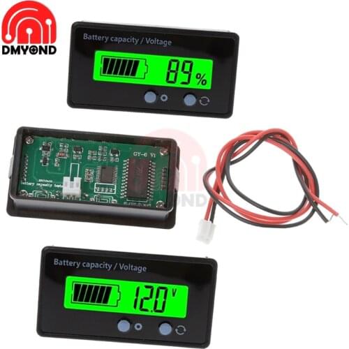 Green DC 6V-73V Battery Capacity Indicator Meter Battery Power LED Digital Lithium Lead Acid Battery General Electricity Meter