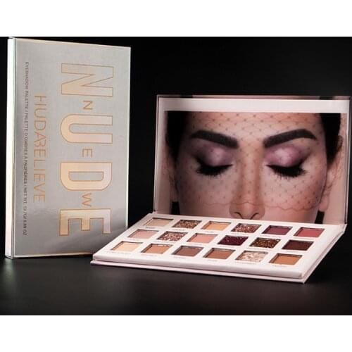 18 Color Nude Shining Eyeshadow Pearlescent Makeup Glitter Pigment Smoky Eye Shadow Pallete Waterproof Cosmetics Eye Shadow