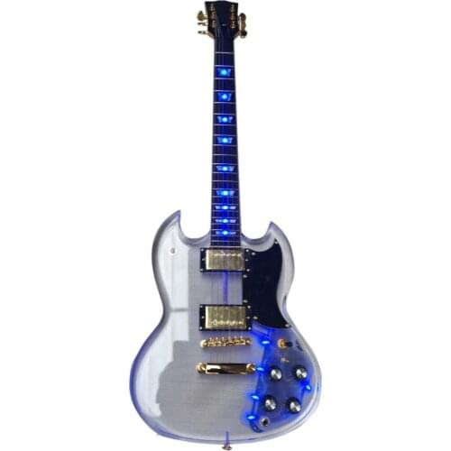 Good quality acrylic body electric guitar free shipping