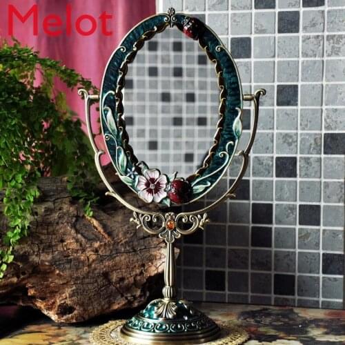 High-End Luxury Retro European-Style Double-Sided Table Mirror Creative Princess Dressing Mirror Cosmetic Mirror Gift