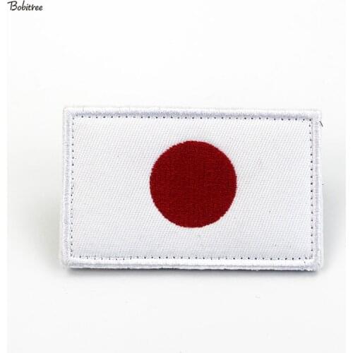 Japan Flag Patch with Hook Loop Japanese National Flag Banner Badge Armband Stickers For Backpack Cap Uniform Decoration