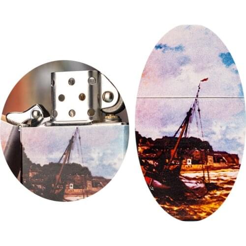 Lighter (New No Fuel) Gasoline Oil Petrol Refillable Metal Accessories