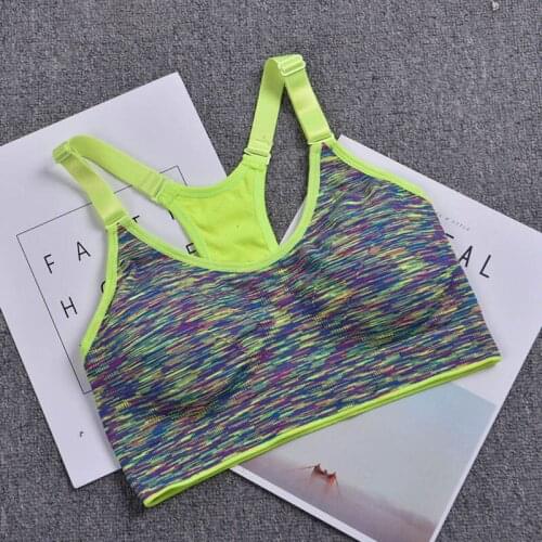 Women Sports Bra,Adjustable Spaghetti Strap Padded Top For Fitness Running Gym Athletic,Seamless Yoga Sports Bra Top