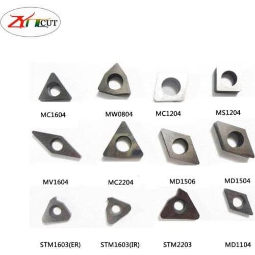 10Pcs MW0804 MT1603 MV1603 MC1204 Carbide knife pad,STM1603 Outer circle turning tool accessories,Turning tool fittings