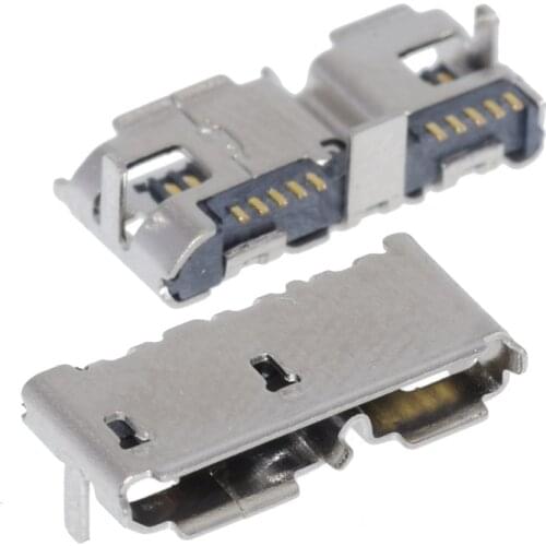 Free shipping 10PCS Micro USB 3.0 B Type SMT Female Socket Connector for Hard Disk Drives Data Interface