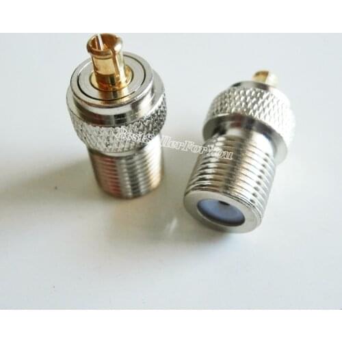 1x F TV Female Jack To MCX Male Connector Plug RF Connector Straight F/M Adapter 75 Ohm