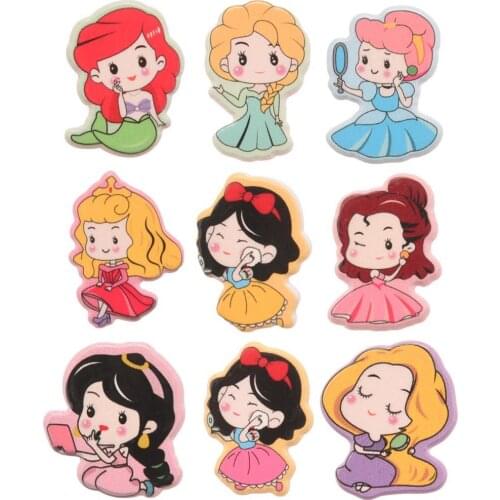 450PCS Boutique Acrylic Mermaid Princess Flatbacks Kawaii Accessories for Girls Headwrap Making Hair Bows Barrette Accessory