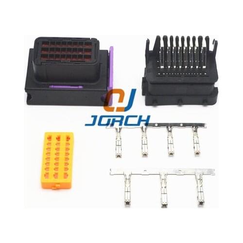 5 Set FCI ECU Connector 24 Pin 24 Way Male And Female automotive Housing Sealed Connectors Plug Socket 211PC249S8005
