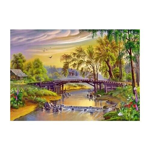 A6177 11CT/14CT/18CT/25CT/28CT oil scenery patterns Counted Cross Stitch DIY Cross Stitch Kits Embroidery Needlework Sets