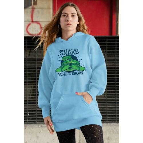 Angemiel Wear Snake Venom Shoes Blue Dress Sweatshirt Tunik