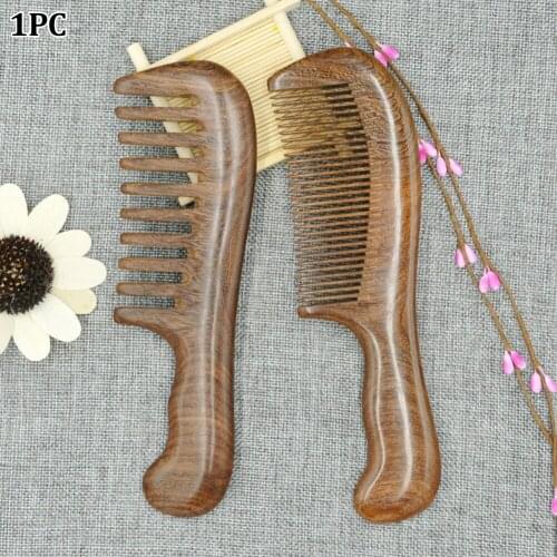 Fragrance Wooden Health Brush Detangle Comb Wide Tooth Anti Static Natural Sandalwood Home Hair Tools Salon Women Long Waist