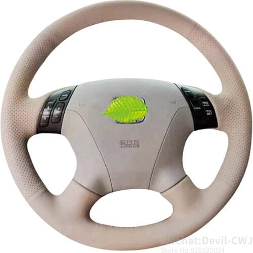 Alcantara steering wheel cover For Honda 2012-2015 Elysion hand-sewn carbon fiber leather car handle cover interior accessories