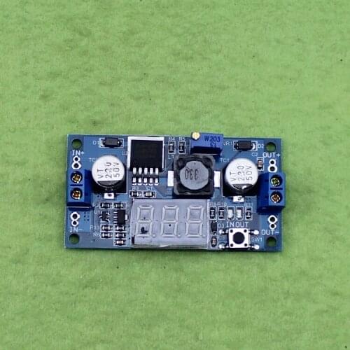 10pcs/lot DC-DC boost module digital voltmeter shows the LM2577 digital boost 3A output current