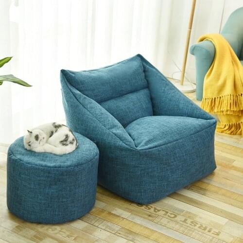 Lazy sofa beanbag Single Fabric minimalism living room sofa tatami bedroom portable detachable bean bag chair totoro bed