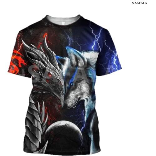 Floral Skull Dear Pitbull Dragon Horse Rose Flower 3D Summer Fashion All Over Printed 1 Round Neck T-shirt Men Women Casual Tee