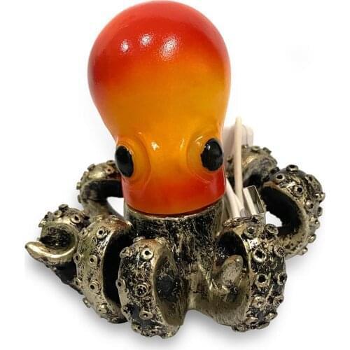 Innovative Octopus Table Lamp Whimsical Resin Handicraft Decorative Bedside Octopus Lamp Whimsical Ornament Desk Light