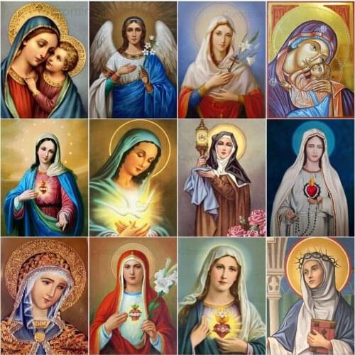 Islamic Religious 5D Diamond Painting Bible Buddha Light Embroidery Cross Stitch Art Diy Mosaic Rhinestone Home Auditorium Decor