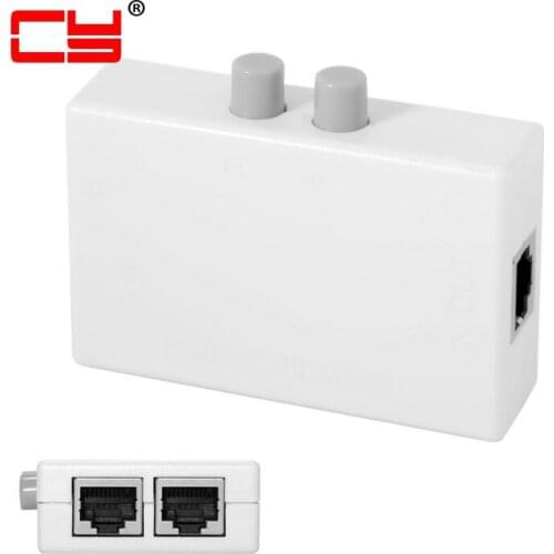 Xiwai UTP STP 2 Ports RJ45 LAN CAT Network Switch Selector Internal External Networking Switcher Splitter Box 2 in 1 our