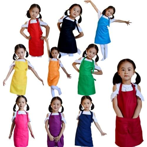 Multifunctional Baby Girl Boy Aprons Kitchen Lunch Garden Kids Aprons Keep Cleaning Pinafore PAK55