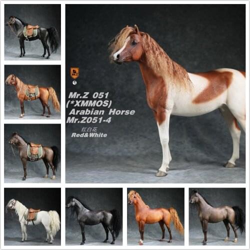 Mr.Z Animal Model 1/6 Arabian Horse with Harness Statue Arab Equidae Steed Collector Toy Gift Model Ornaments Decoration