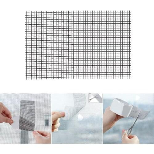 Window Screen Repair Kit Strong Adhesive Tape Fiberglass Covering Mesh Repair for Screen Door Tears Holes B99