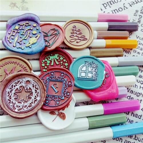 Seal wax stamp color pen wax stick seal set wax mark paint pen Album album marker pen graffiti signature pen for stamp