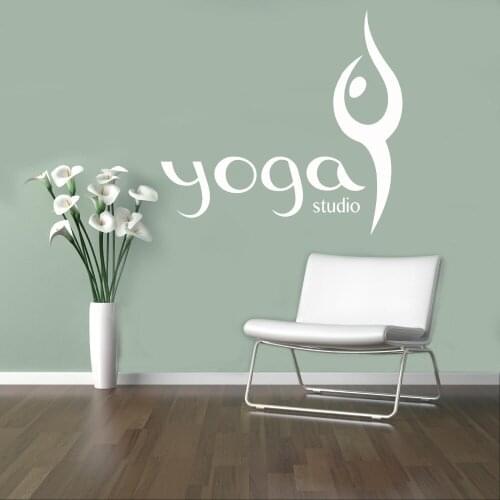 YOYOYU Wall Decal Art Design Yoga Wall Stickers Home Interior Accessories Window Logo Yoga Studio Wall Decals Modern Design JM48