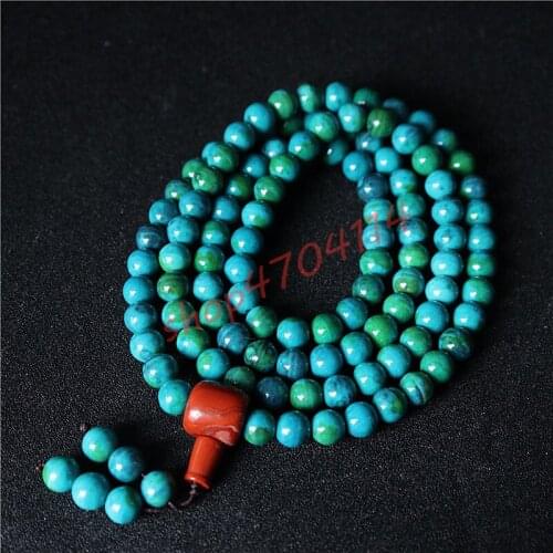 Natural colored rainflower stone, 108 Rosary hand string, Tibetan style, national style jewelry, exquisite handicraft jewelry